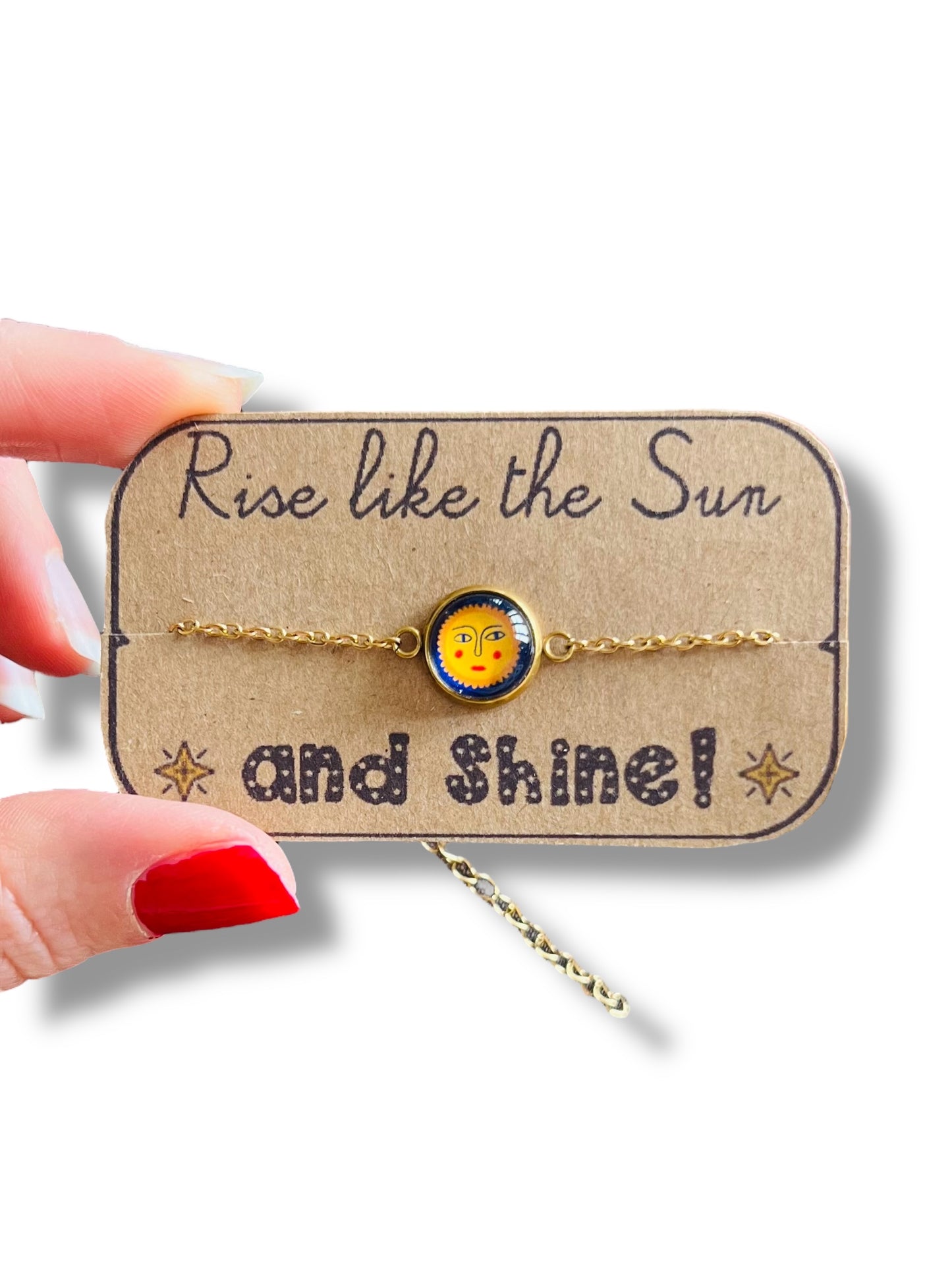 Bracelet soleil finition dorée ou argentée