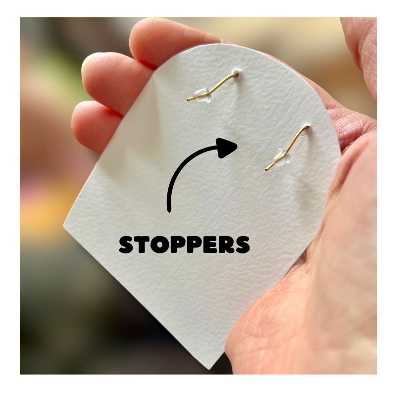 blue ginkgo leaves Earrings , Golden Stainless Steel Earrings