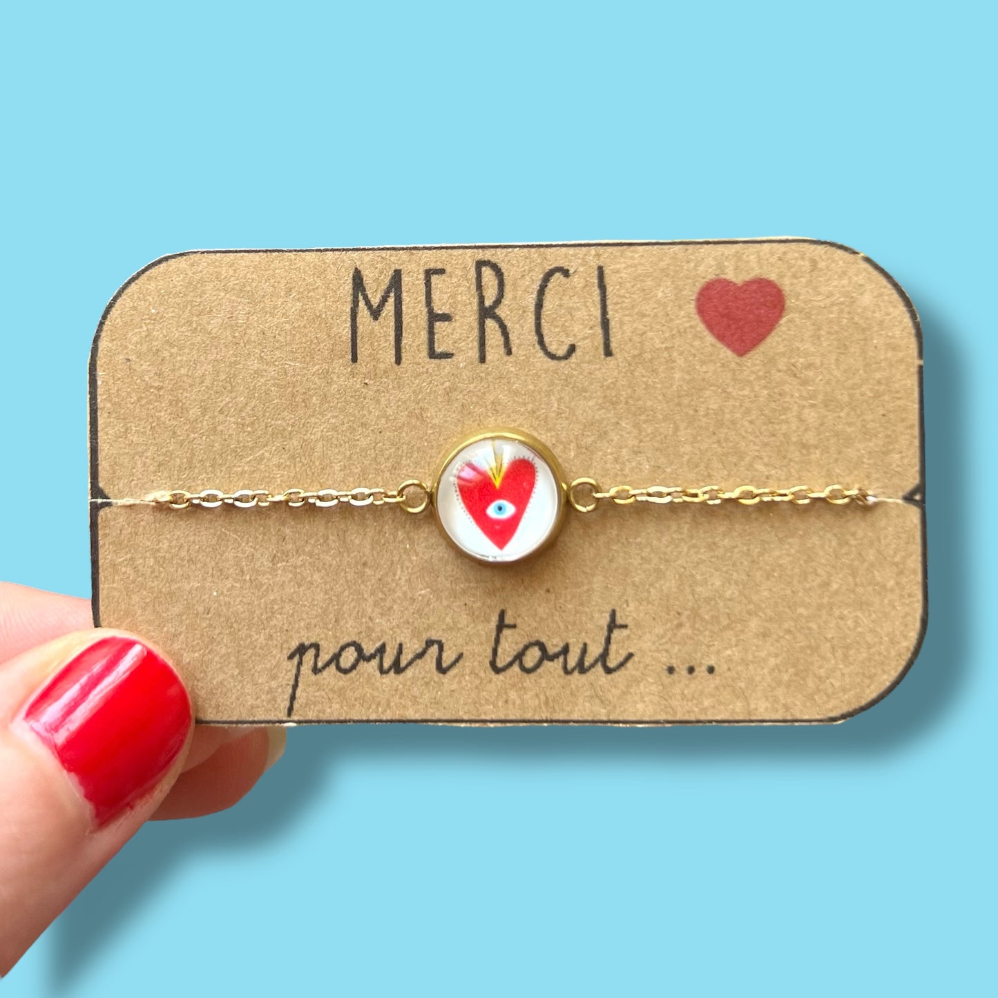 Bracelet Coeur mexicain, finition dorée ou argentée