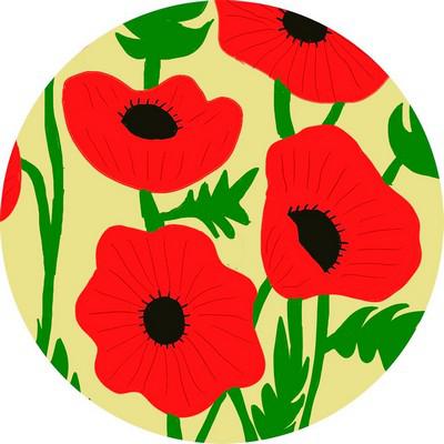 commande personnalisée coquelicots