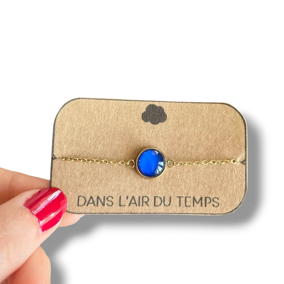 Bracelet Bleu Foncé finition dorée ou argentée