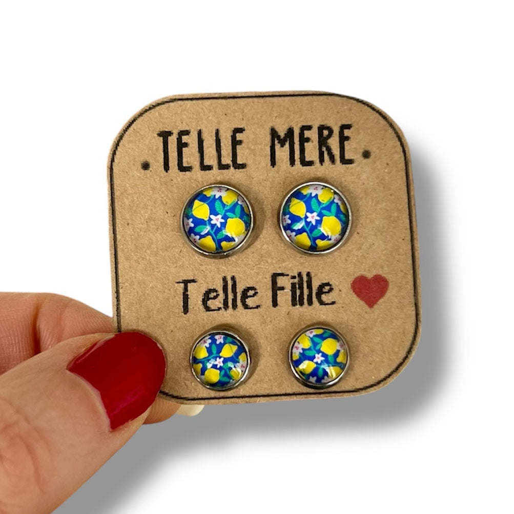 Puces d'Oreilles Mère/Fille Citrons