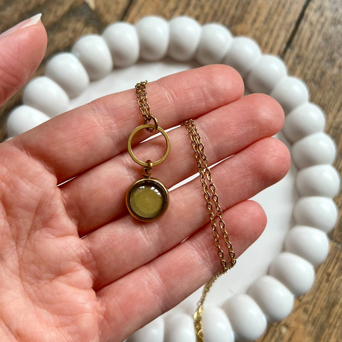 Boho Orange FLORAL Necklace - Golden or silver finish