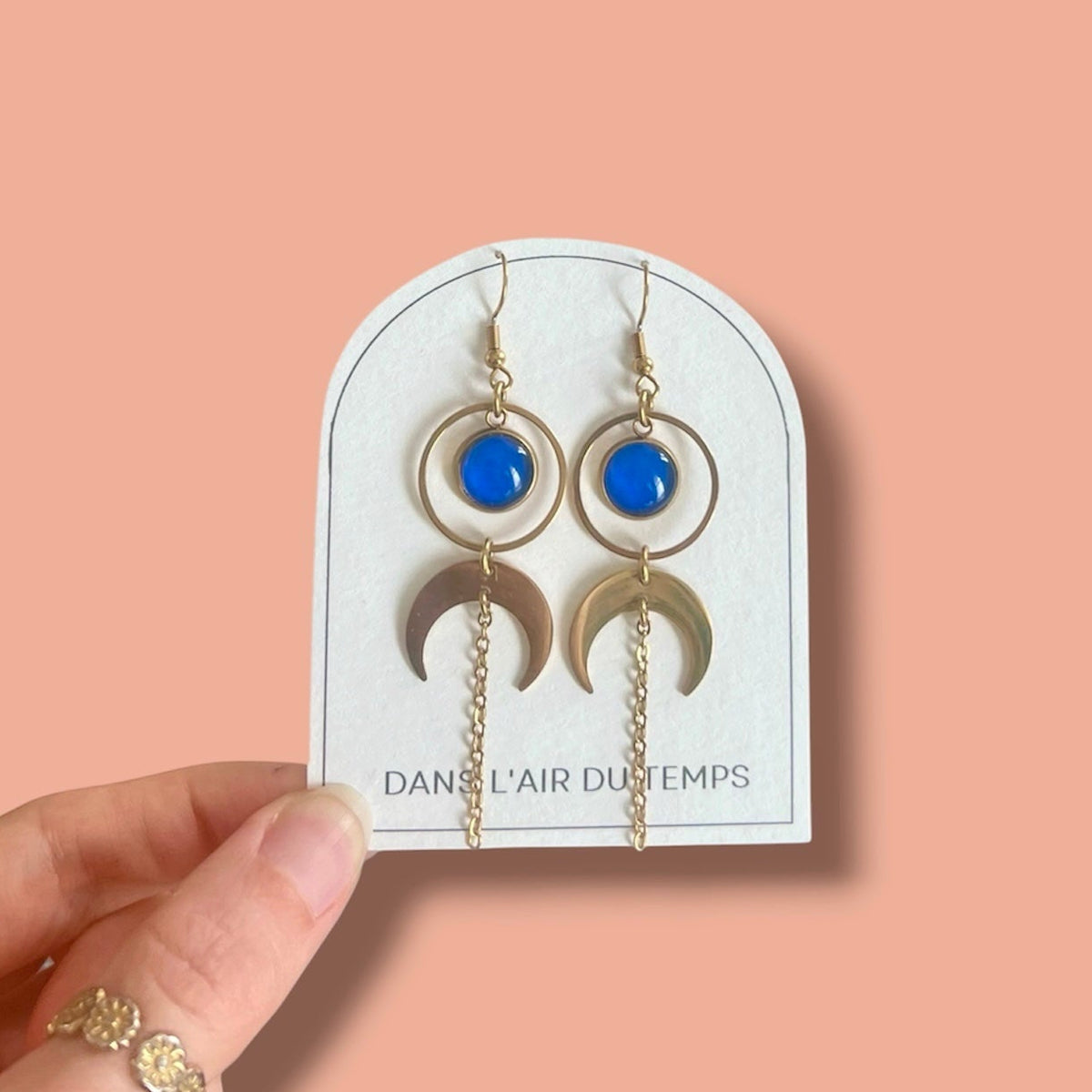 Blue moon mismatched Earrings 