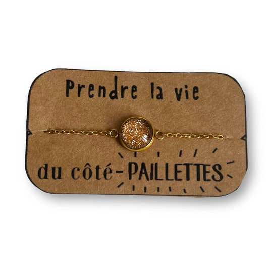 Golden Glitter Bracelet / Prendre la vie du côté paillettes