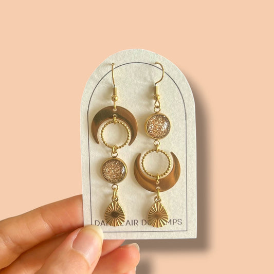 Blue moon mismatched Earrings 