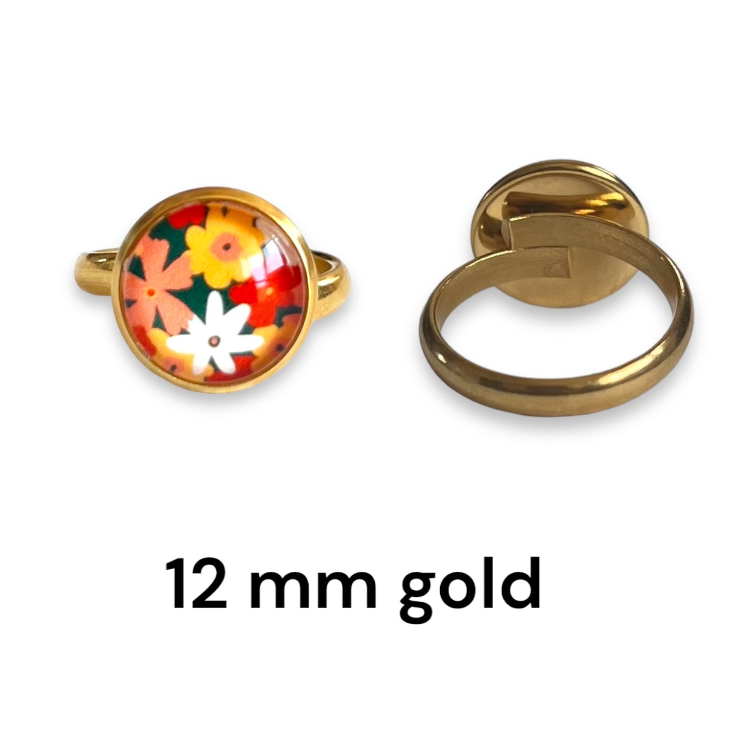 gold colorful liberty Floral Ring