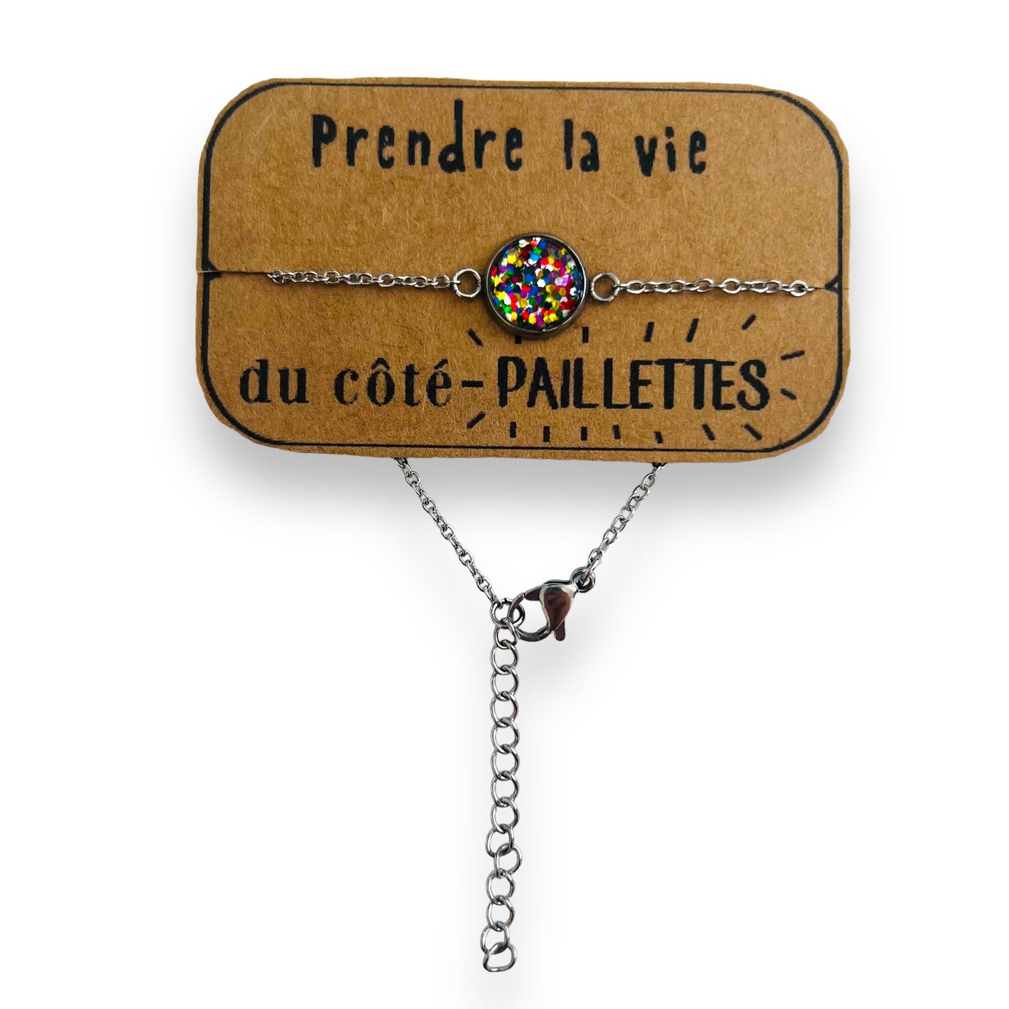 Rainbow Glitter Bracelet / Prendre la vie du côté paillettes