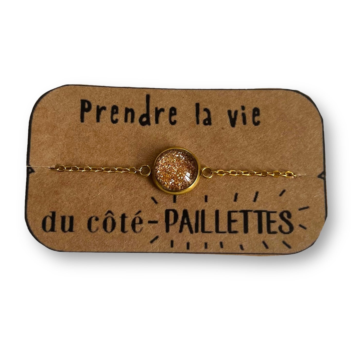 Golden Glitter Bracelet / Prendre la vie du côté paillettes