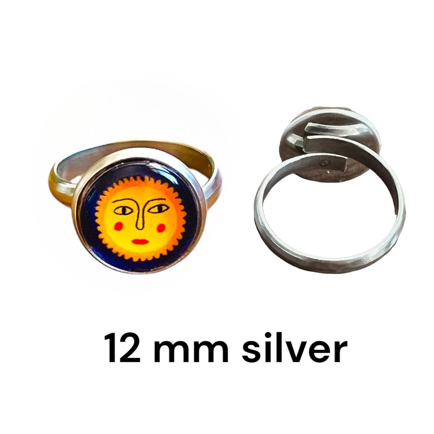 Bague acier inoxydable Soleil