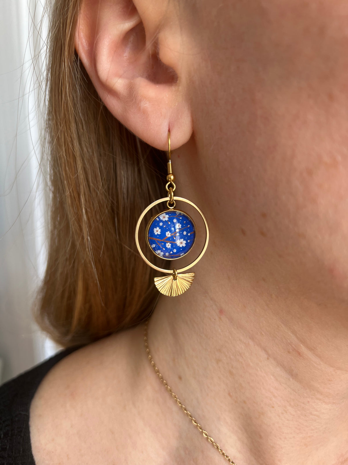 Boucles d'oreilles fleurs de sakura