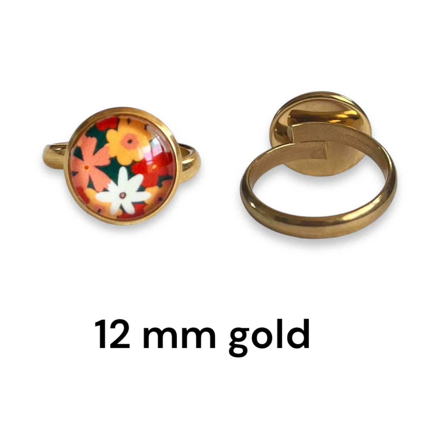 gold colorful liberty Floral Ring