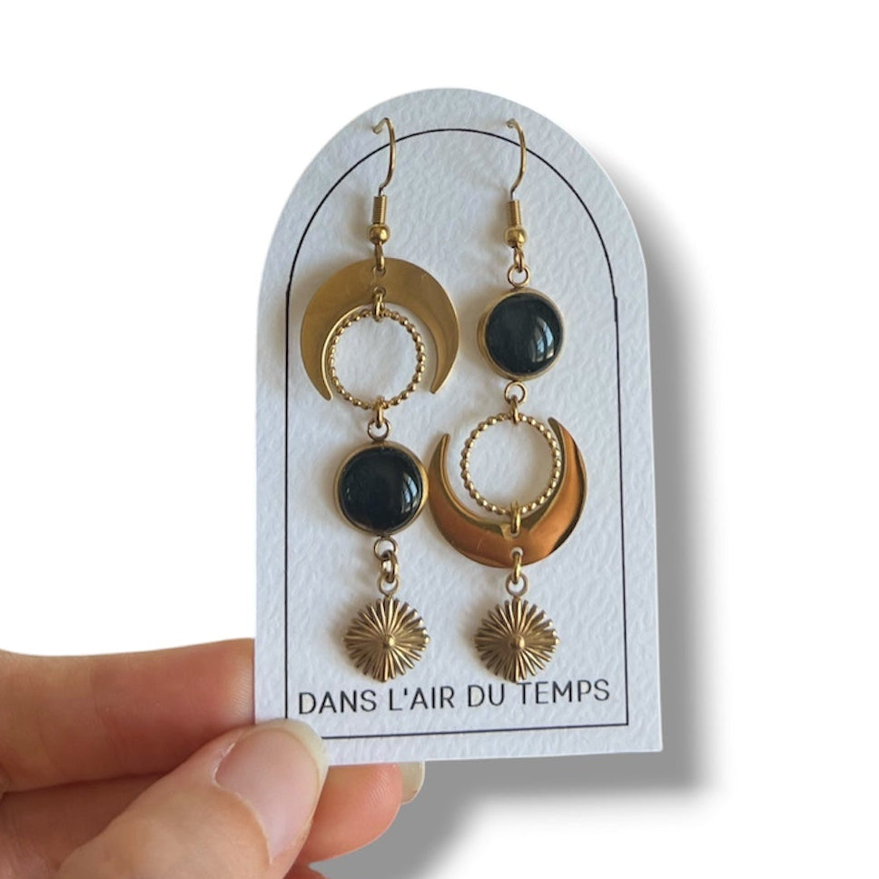 Blue moon mismatched Earrings 