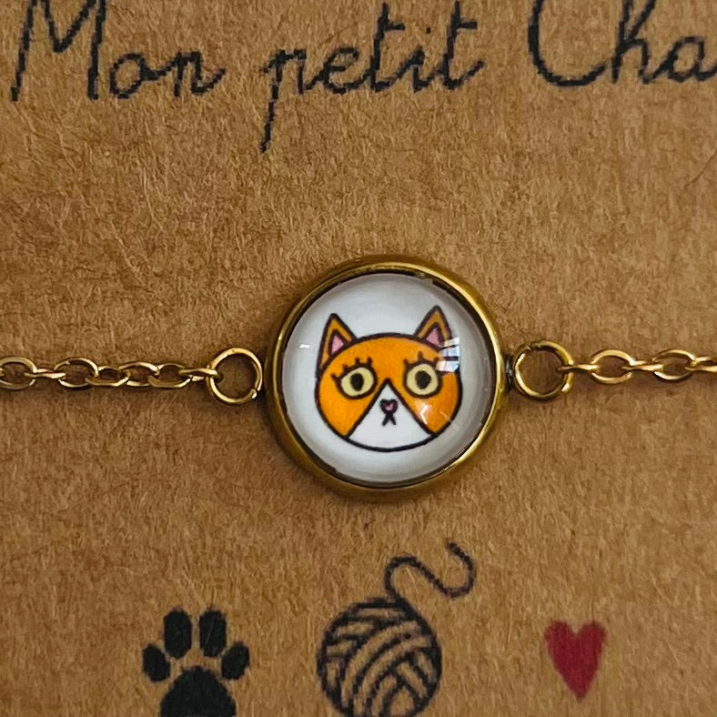 Bracelet Acier Inoxydable Petits Chats