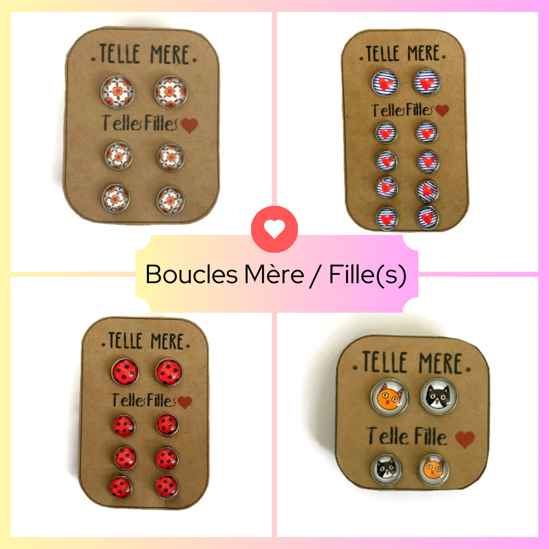 "Telle mère, Telle Fille!" Stud Earrings