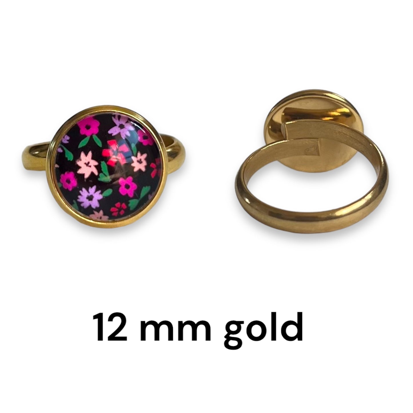 gold colorful liberty Floral Ring