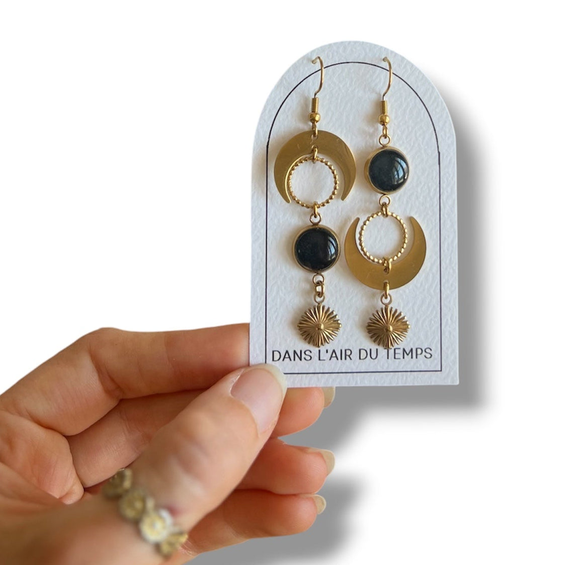 Blue moon mismatched Earrings 