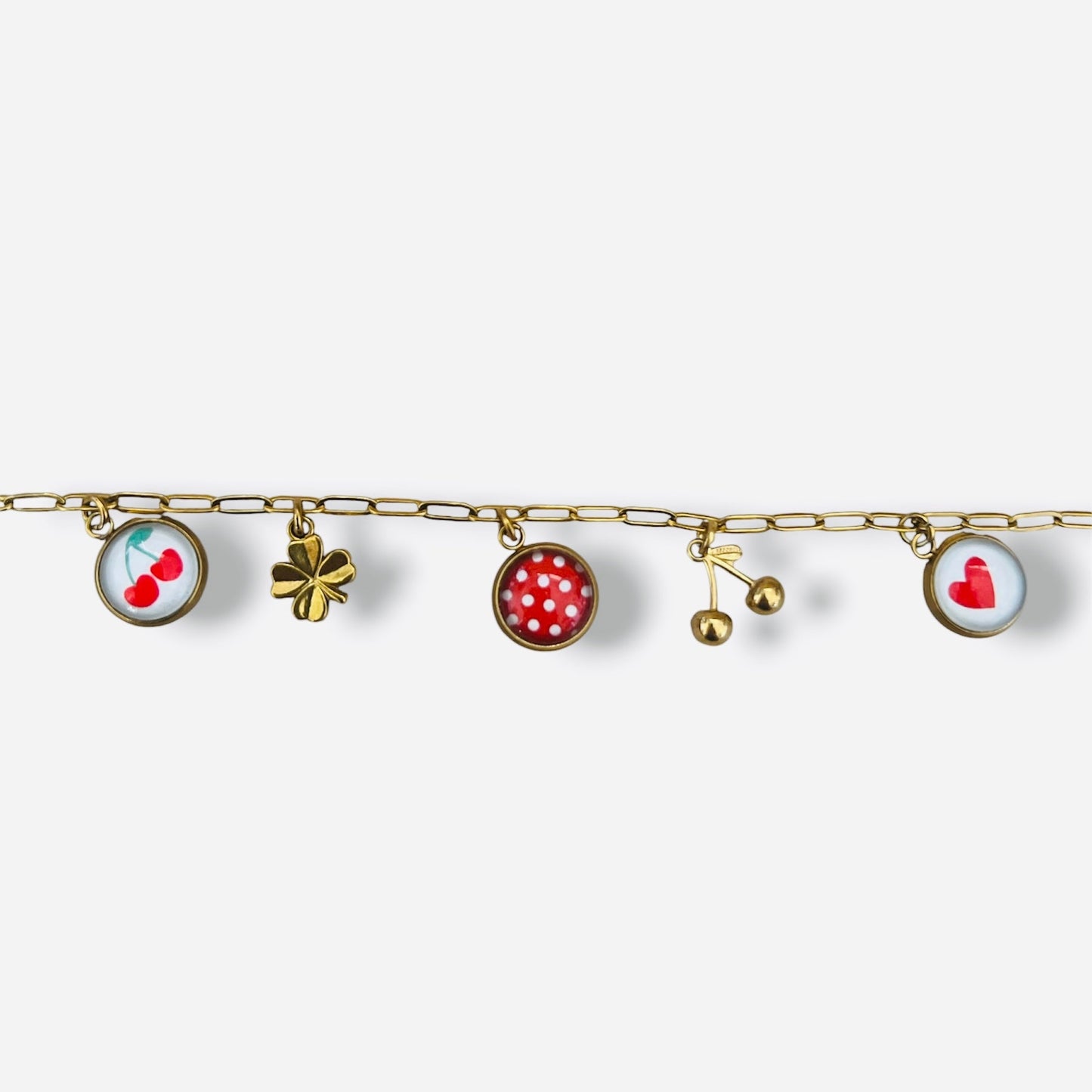 Bracelet breloques cerises