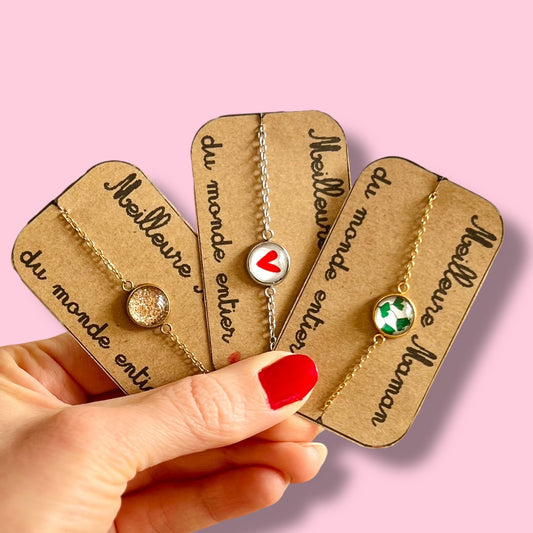 Bracelet Acier Inoxydable Meilleure Maman du Monde