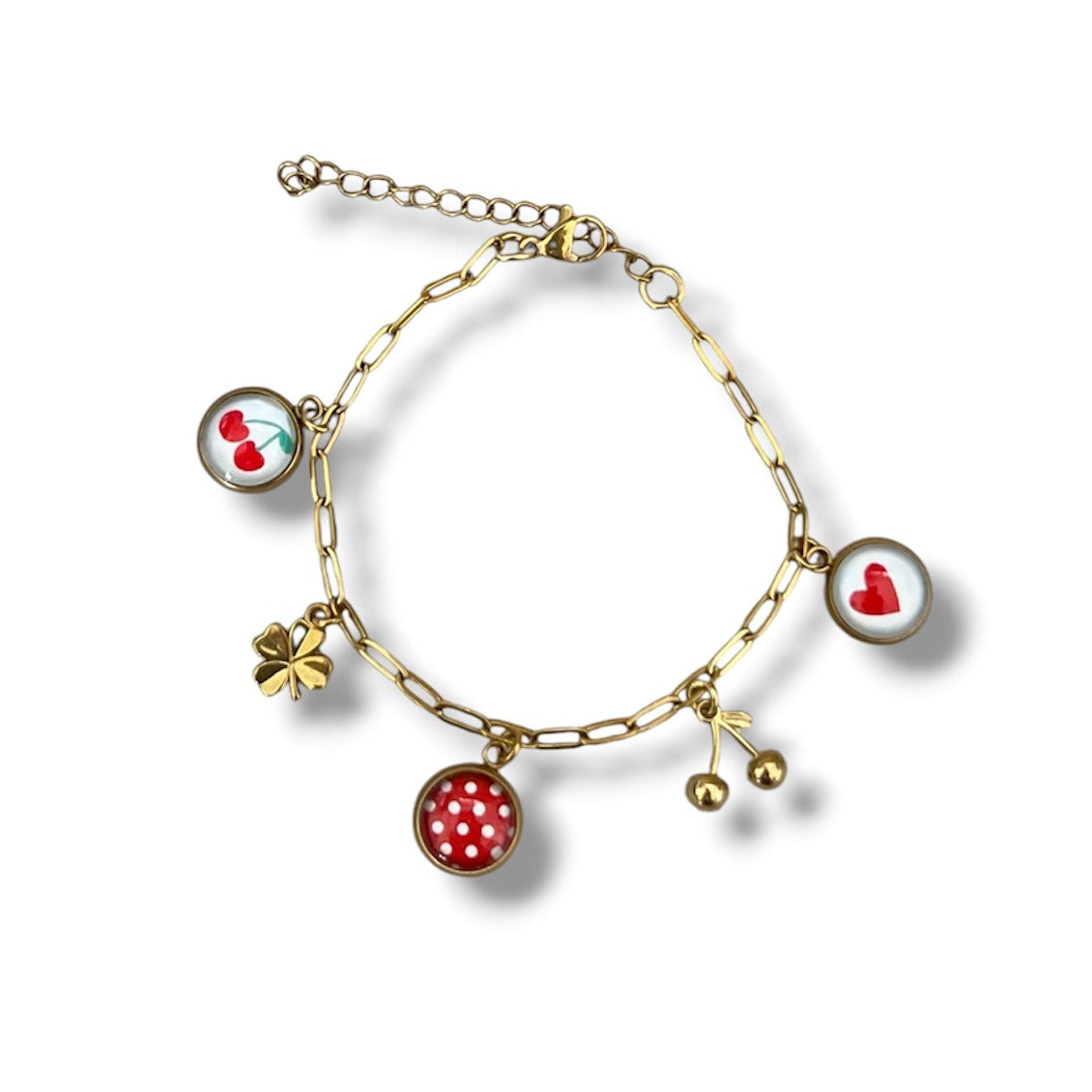 Bracelet breloques cerises