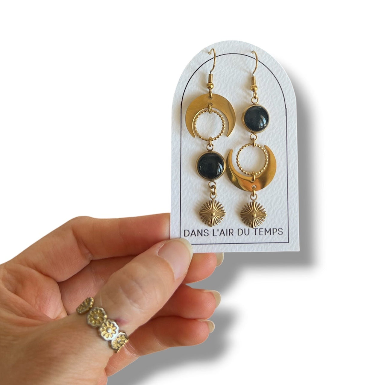 Blue moon mismatched Earrings 