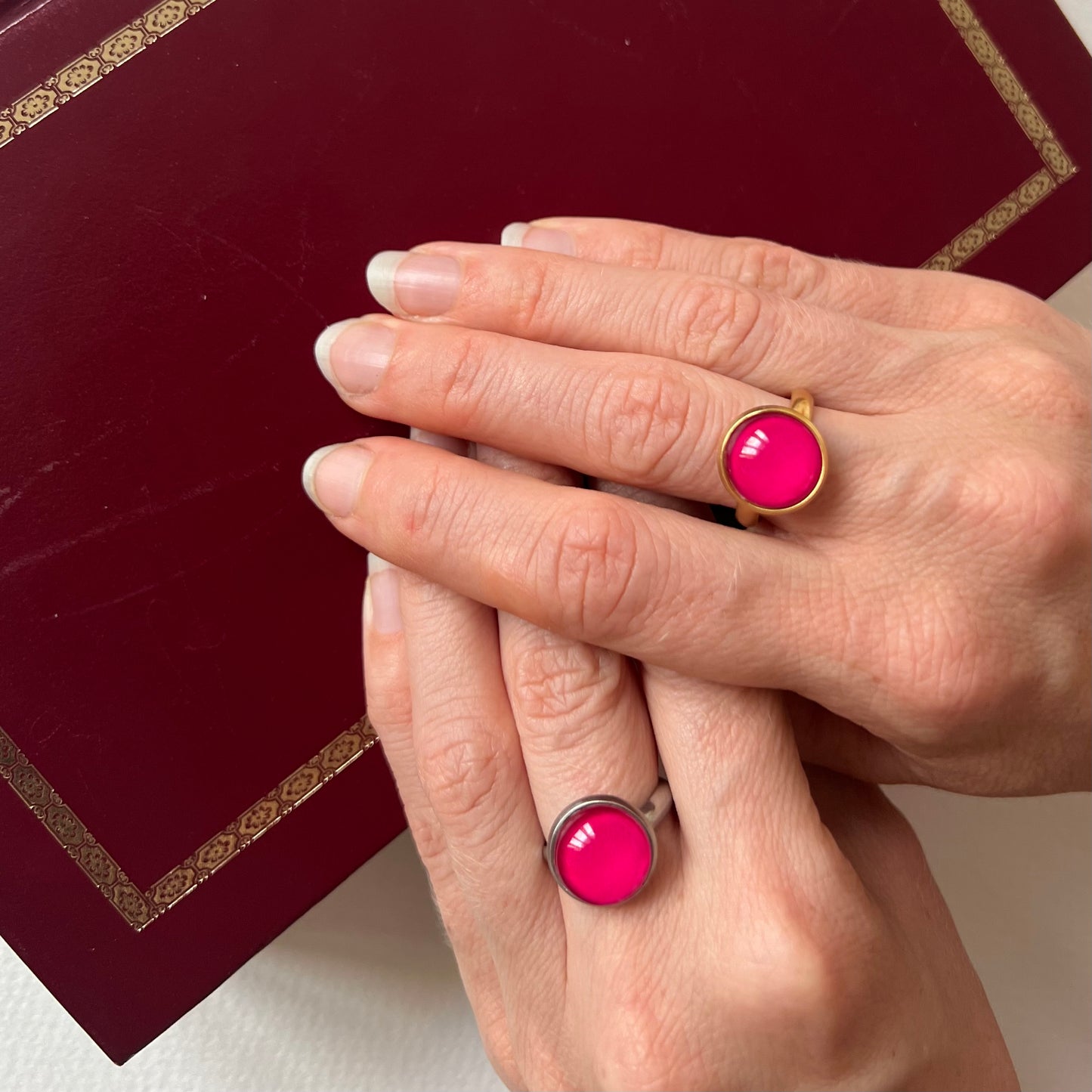 Petite Bague rose fuschia