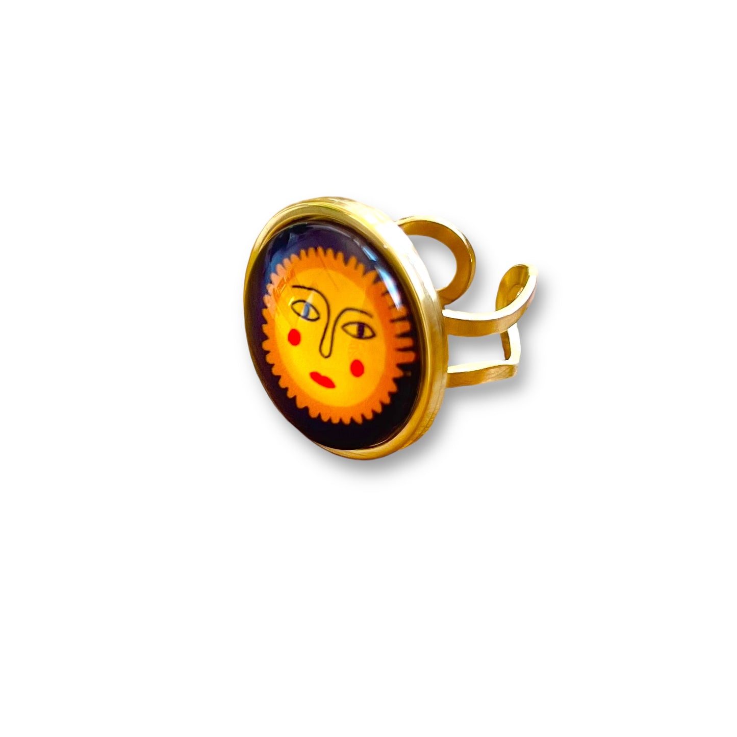 Sun Face Ring