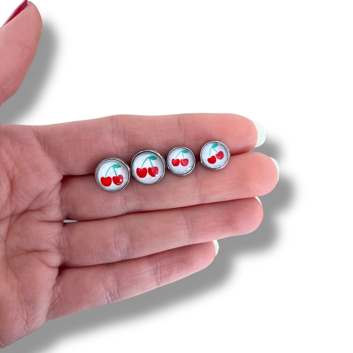 Cherries "Grande soeur, Petite Soeur" Stud Earrings