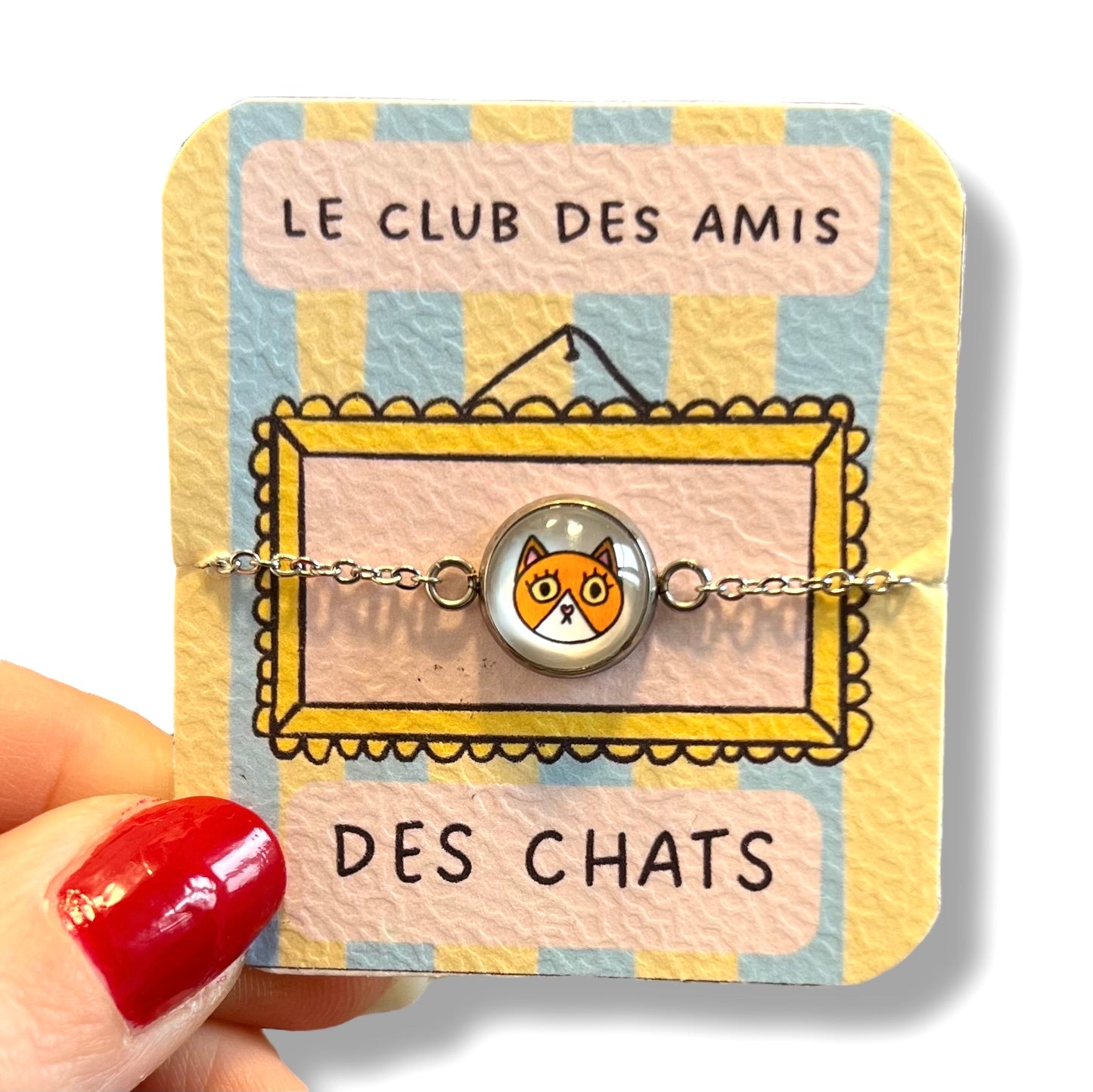 Cute Cats Bracelets for kids, golden or silver finish