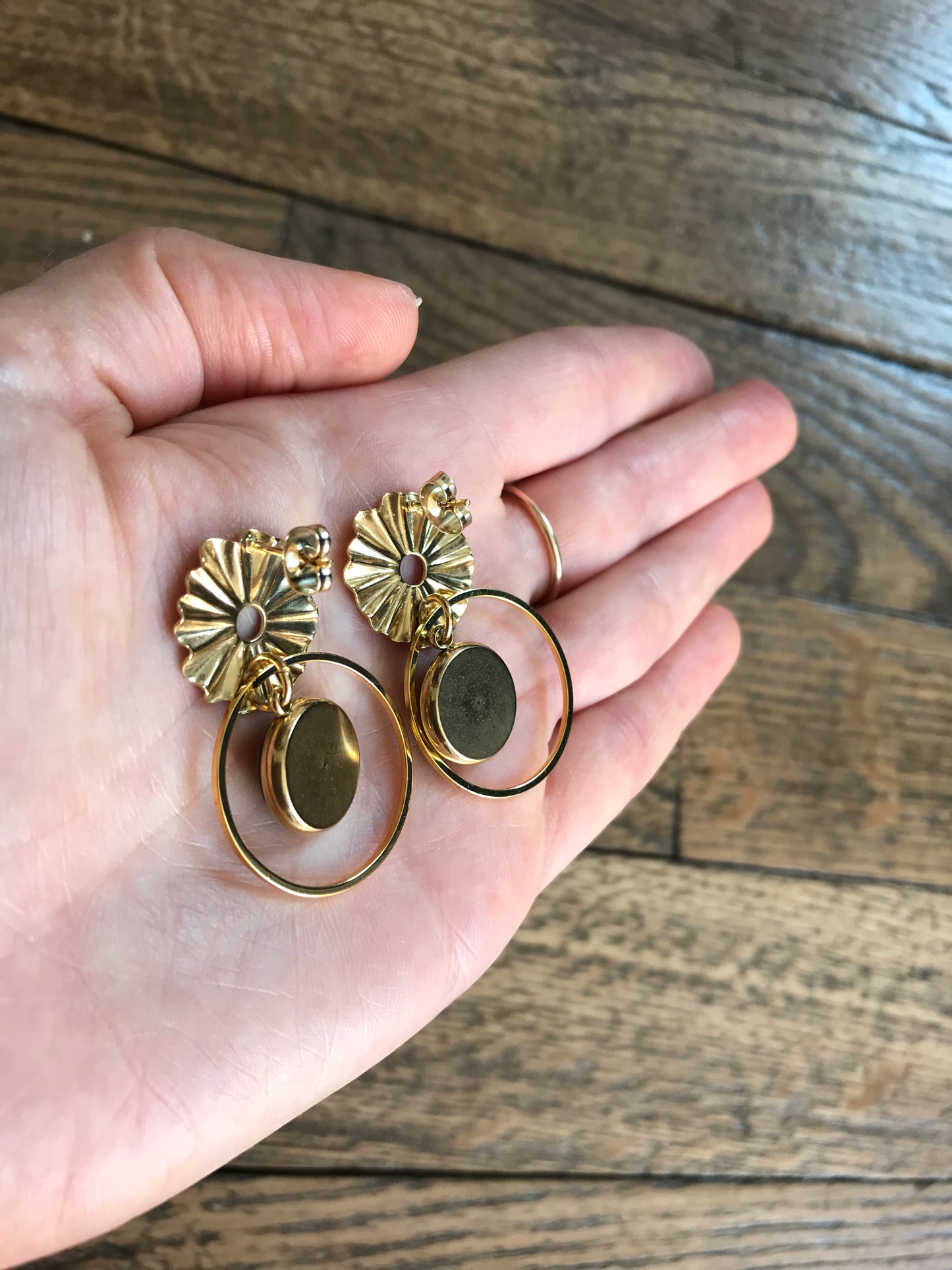 Beige Boho Dangle Earrings