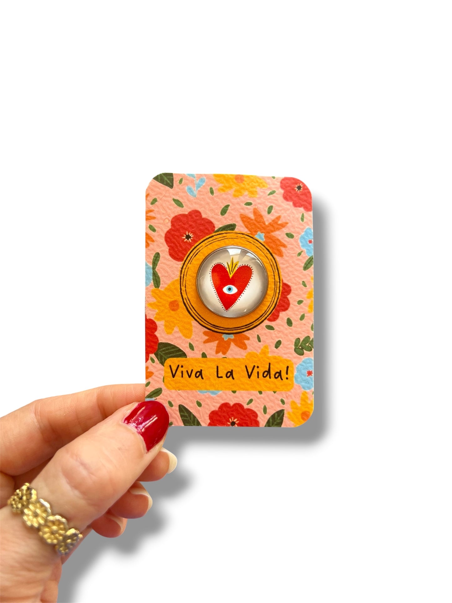 colorful bird pin badge