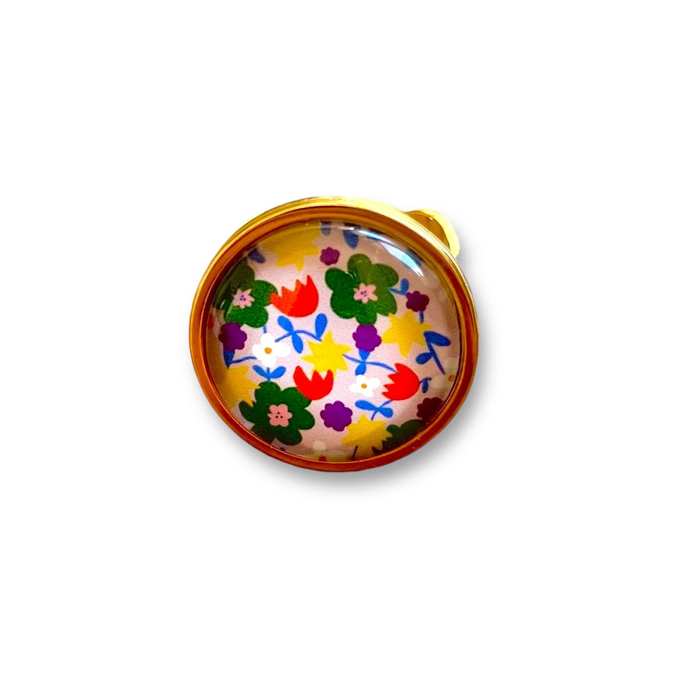 Colorful and Pink Floral Ring