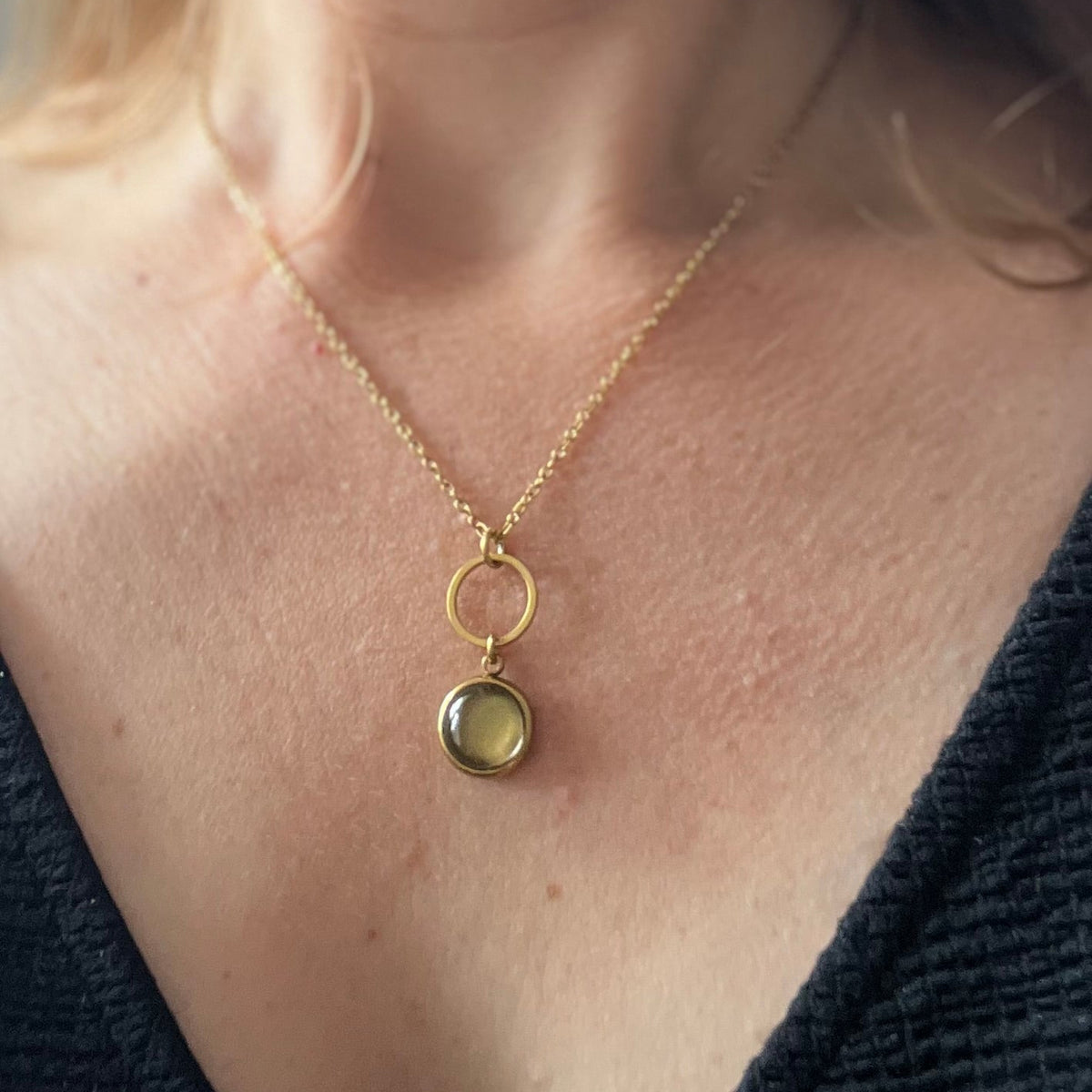 Boho Orange FLORAL Necklace - Golden or silver finish