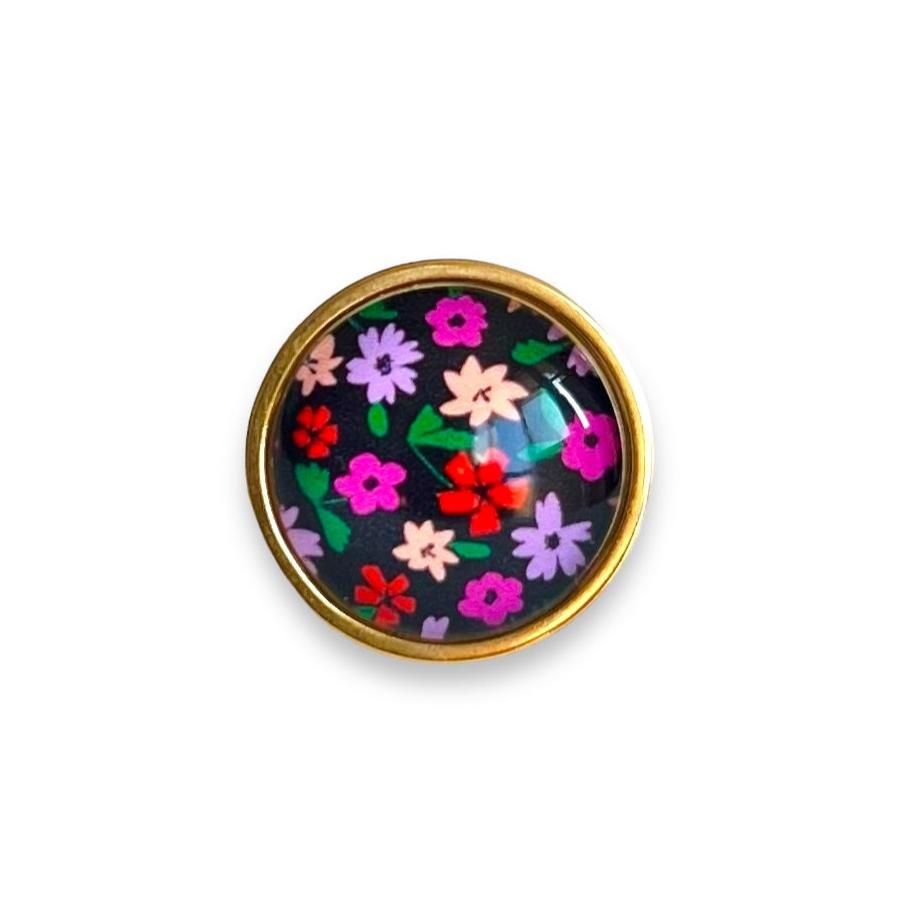 gold colorful liberty Floral Ring