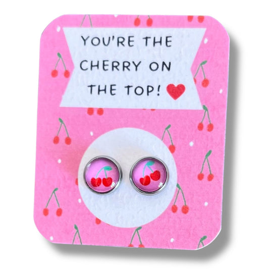 Cherries Kids Stud Earrings / "You're the cherry on the top!"