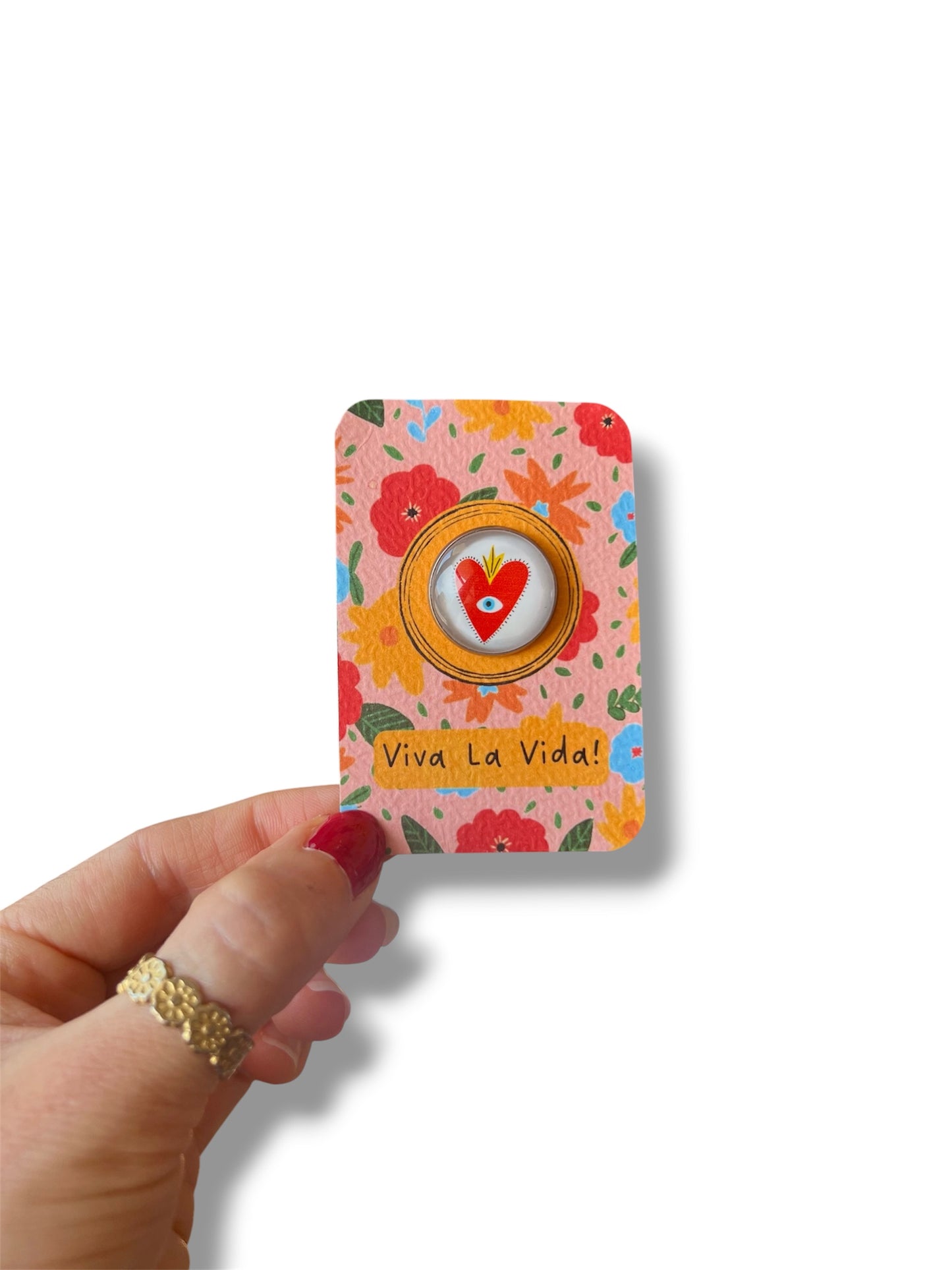 colorful bird pin badge