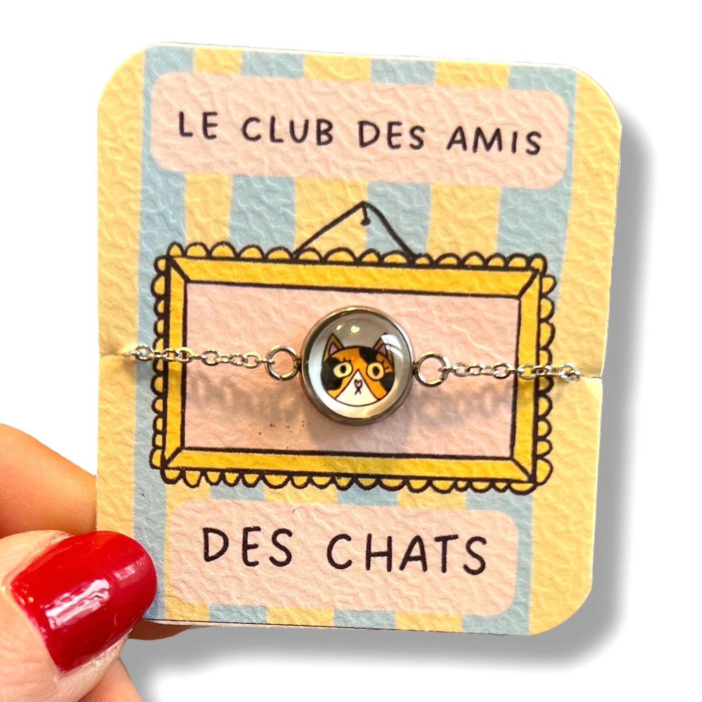 Cute Cats Bracelets for kids, golden or silver finish