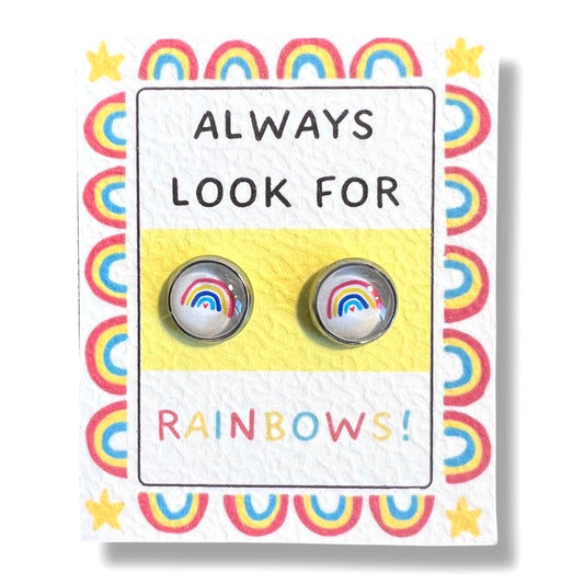 Rainbow Stud Earrings