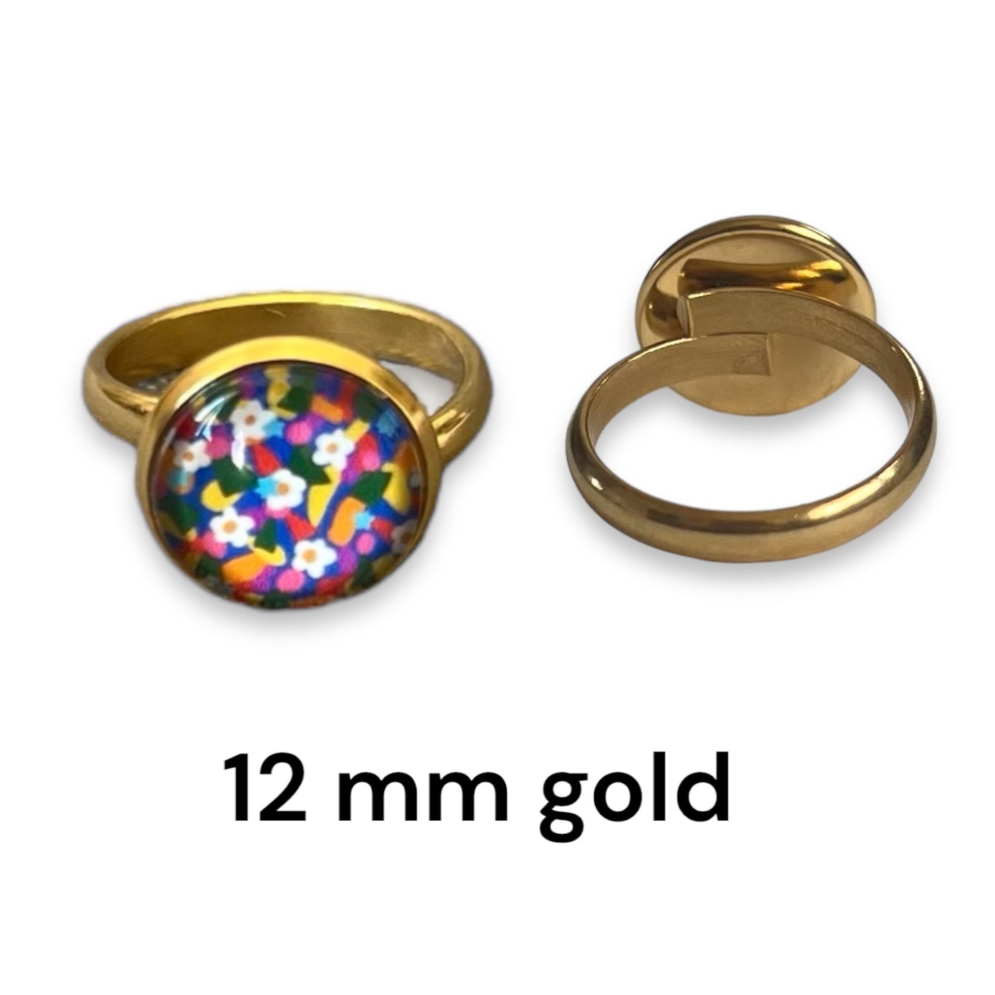 gold colorful liberty Floral Ring