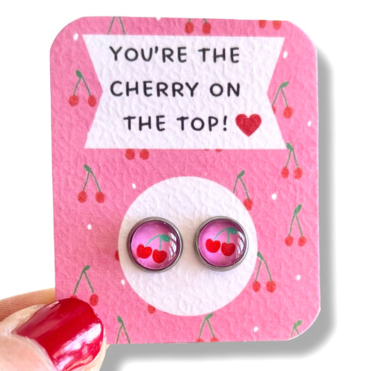 Cherries Kids Stud Earrings / "You're the cherry on the top!"