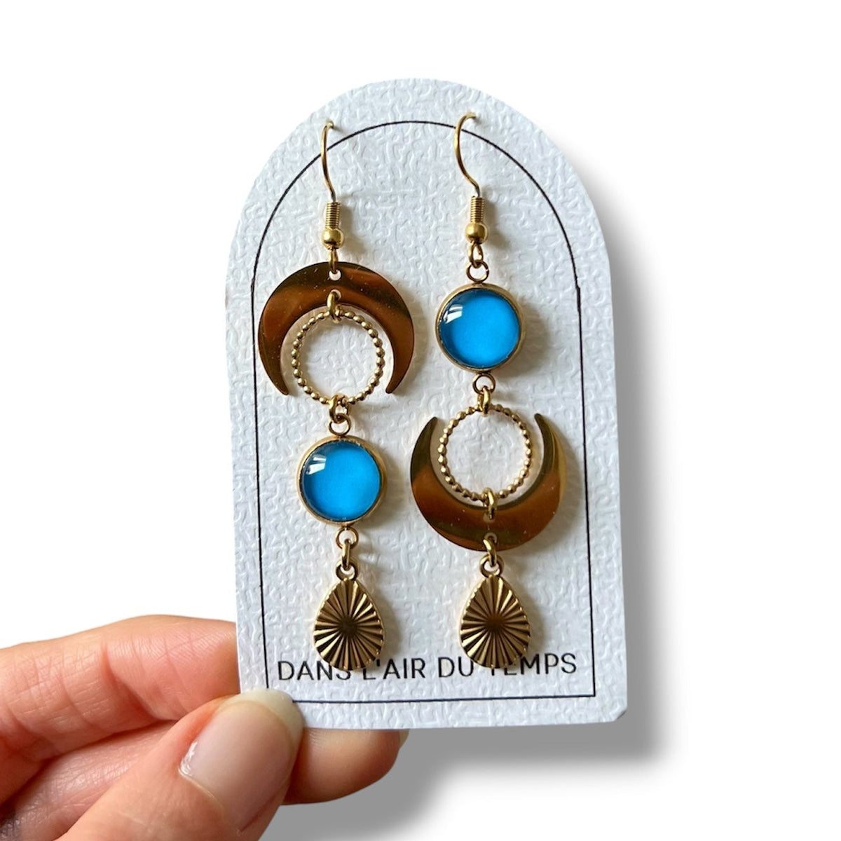Blue moon mismatched Earrings 
