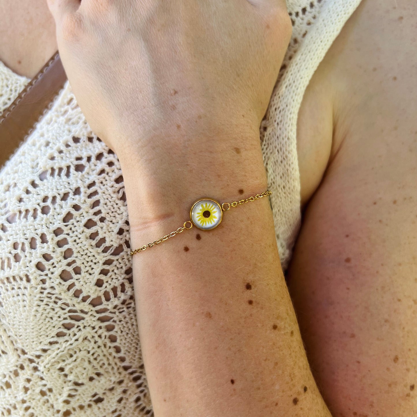 Bracelet Acier Inoxydable tournesol