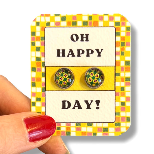 Colorful vintage Kids Stud Earrings