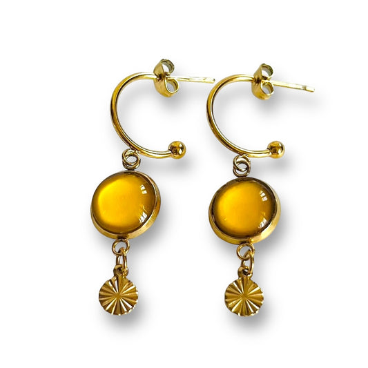 Yellow golden/ silver HOOP EARRINGS