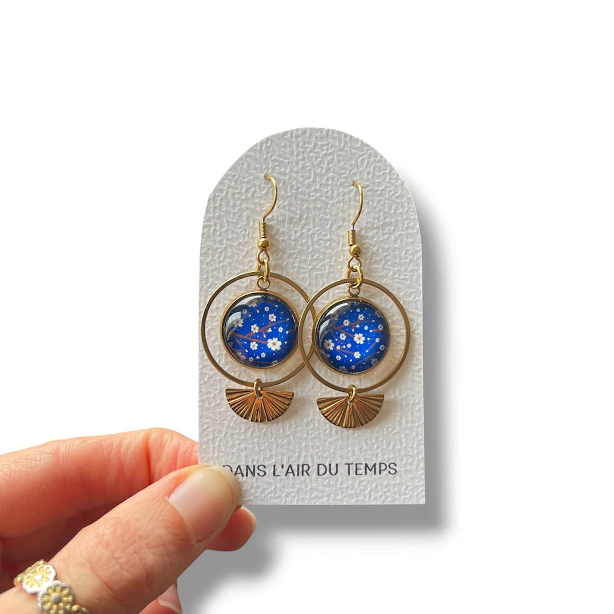 Boucles d'oreilles fleurs de sakura