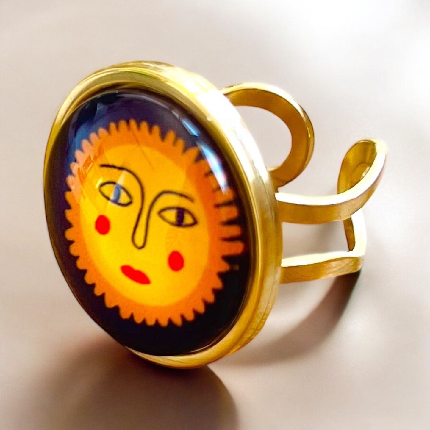 Sun Face Ring