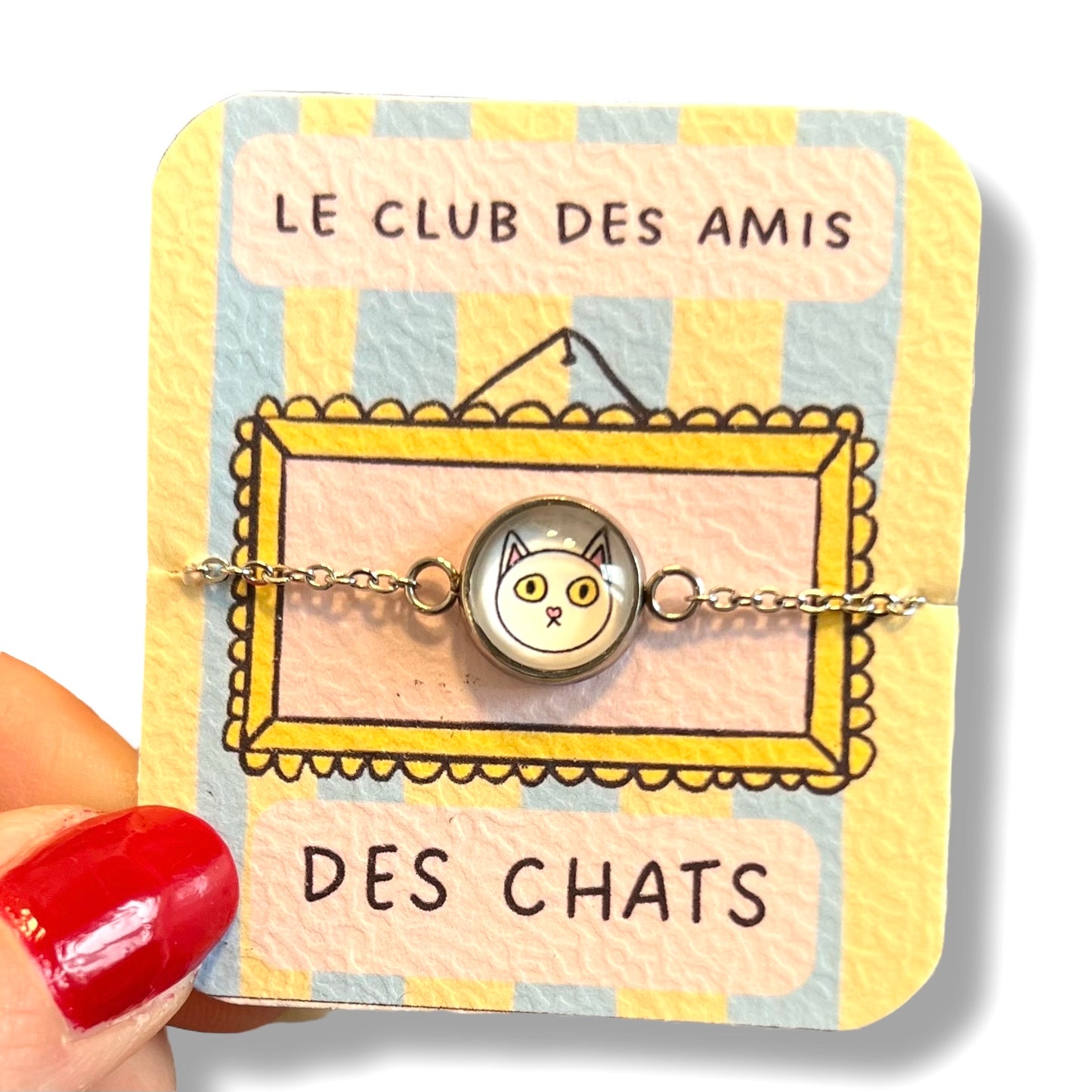 Cute Cats Bracelets for kids, golden or silver finish