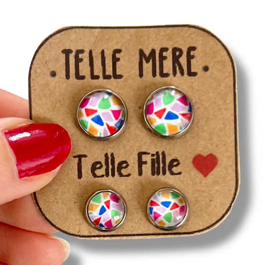 "Telle mère, Telle Fille!" Stud Earrings