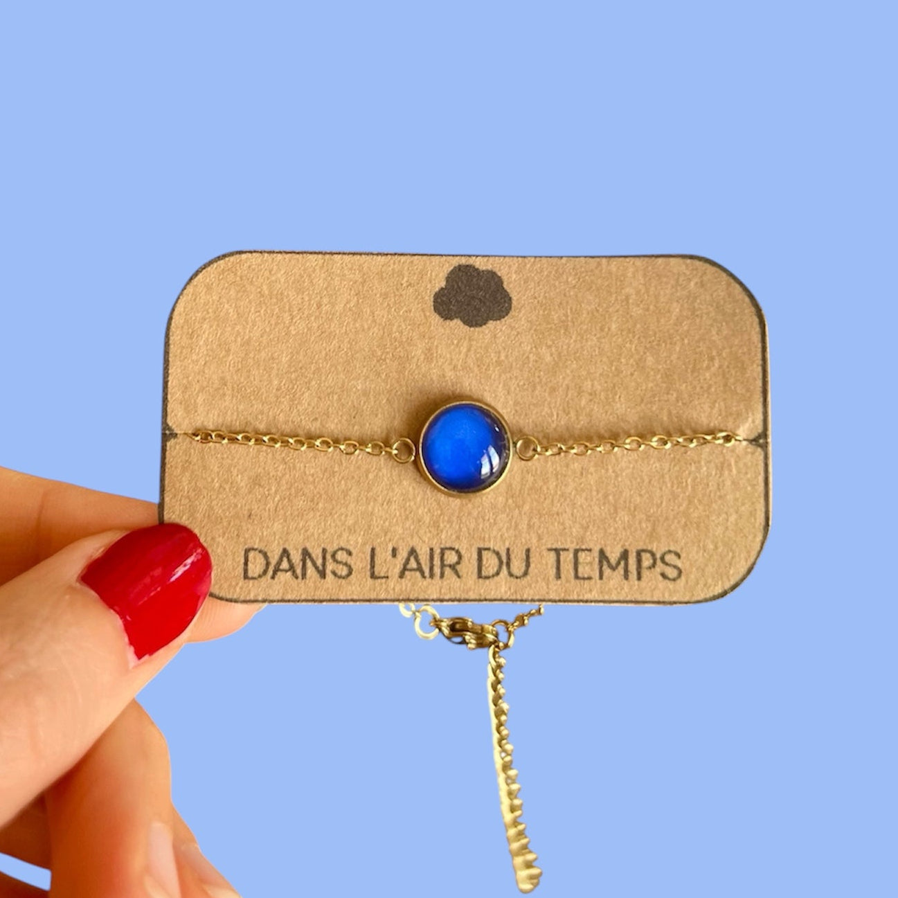 Bracelet Bleu Foncé finition dorée ou argentée