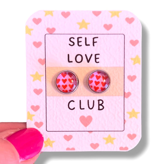 Pink HEART EARRINGS for kids